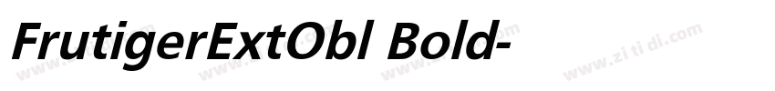FrutigerExtObl Bold字体转换